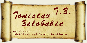 Tomislav Belobabić vizit kartica